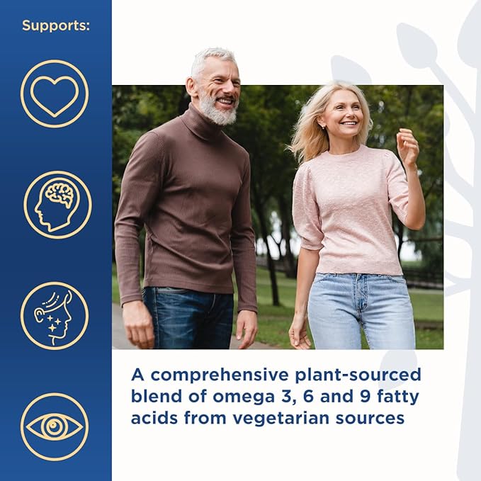 Purity Products Omega 3-6-9 Vegan and Vegetarian Formula - “5 in 1” Essential Fatty Acid Complex - Scientifically Formulated Plant-Based Omega 3 6 9 Essential Fatty Acids (EFA) - from (60)