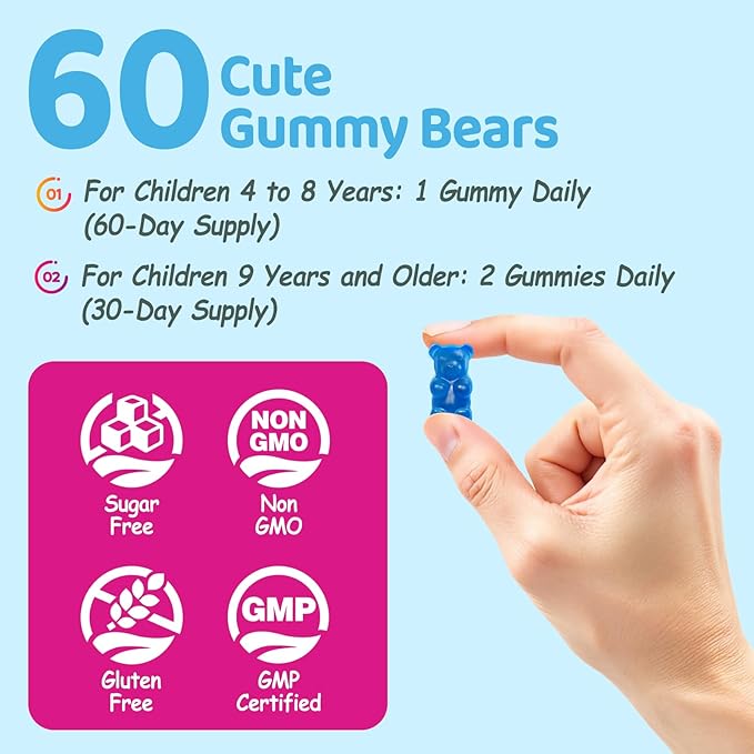 Kids Methylated Multivitamin - Chewable Multivitamin for Kids & Teens 4+, With L Methylfolate, Vegan Omega-3, Zinc, Probiotics & Elderberry, Immune Support, Brain Health, MTHFR Supplement, Sugar-Free