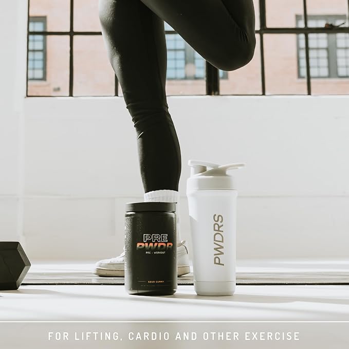 PWDRS Pre-Workout Powder, All Natural Pre Workout for Energy, Pump, Endurance & Strength, with Caffeine (Sour Gummy)