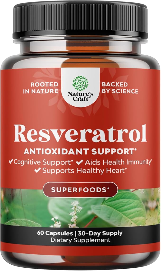 Youthful Trans Resveratrol Supplement - Resveratrol Capsules with AMPK Activator for Cellular Health & Vitality - AMPK Metabolic Activator for Metabolism Boost & Cellular Efficiency - 60 Count