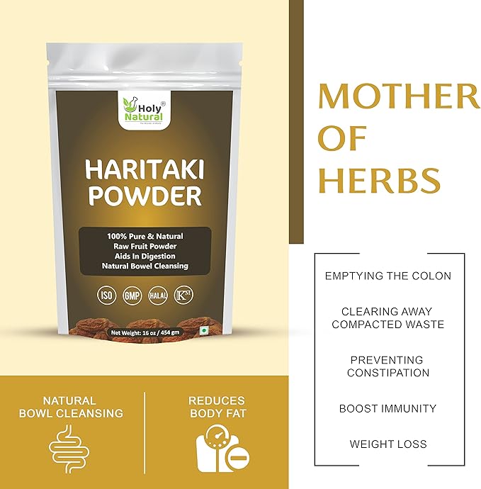 Haritaki Powder Without Seeds – 16 Oz I Natural, Very Good for Bowel and Digestion