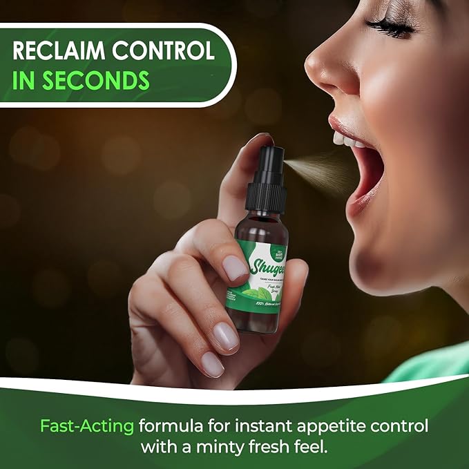 Sugar Craving Suppressant Mint Oral Spray - Fast-Acting, All-Natural Formula with Gymnema Sylvestre Extract - Sugar Blocker Supplement for Appetite Control - 1 oz