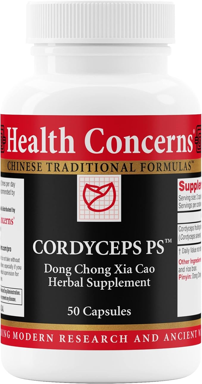 Health Concerns Cordyceps PS - Lung Health & Respiratory System Supplement - 50 Capsules