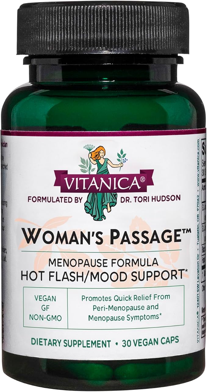 Vitanica - Woman's Passage - Menopause Support - 30 Vegetarian Capsules