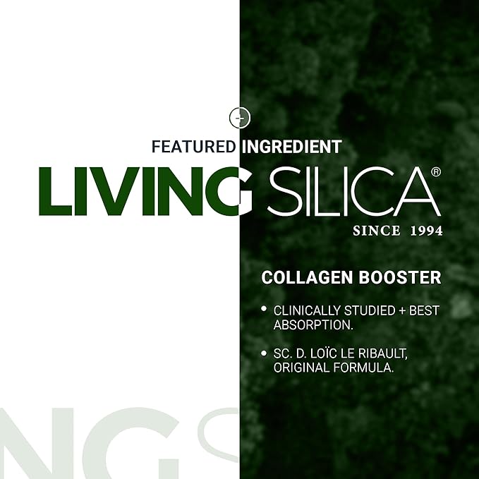 Living Silica Plant Based Collagen Booster | Vegan | Supports Healthy Collagen and Elastin Production for Joint & Bone Support, Glowing Skin, Strong Hair & Nails 500 ml | 16.9 Fl Oz