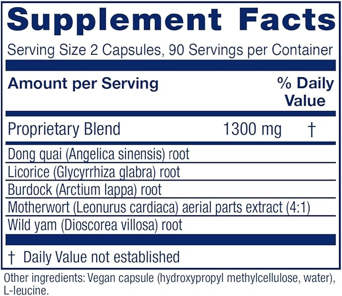 Vitanica Women's Phase II, Menopause Support, Vegan, 180 Capsules