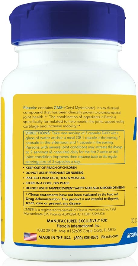 Flexcin Joint Health & Mobility Formula with CM8 (90 Capsules)