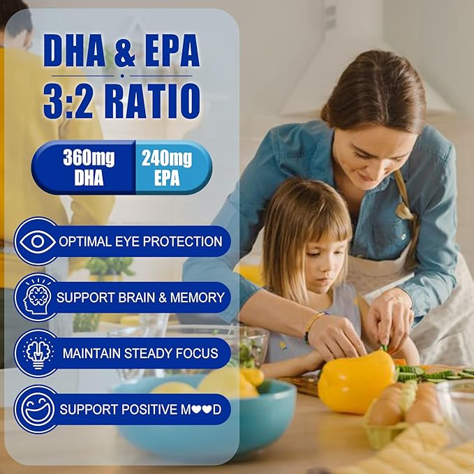 (Made in USA) Cod Liver Oil 1000mg Gummies for Adults & Kids, with Vitamin A & D3 - Omega 3 Fish Oil Alternative - DHA 360mg & EPA 240mg for Brain, Bone, Eye & Immune Health, Sugar Free, 120 Cts