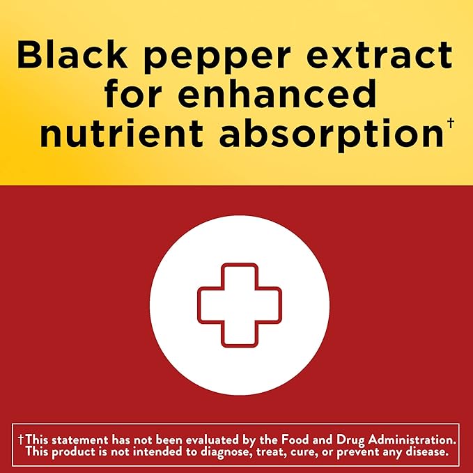 Nature Made CoQ10 100mg with Black Pepper Extract for Enhanced Nutrient Absorption, Dietary Supplement for Heart Health Support, 30 Softgels, 30 Day Supply