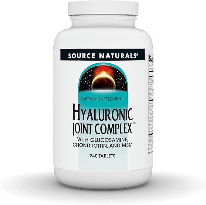Source Naturals Hyaluronic Joint Complex with Glucosamine, Chondroitin & MSM Extra Strength - 240 Tablets