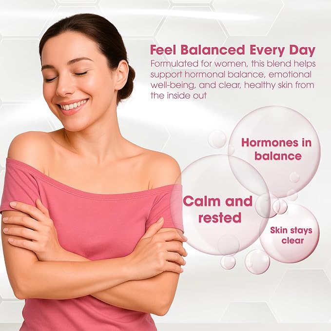 Cortisol Supplements for Women Liquid Drops - Hormone Balance & Mood Support for Women – Ashwagandha, GABA, Magnesium Glycinate, Rhodiola, 5-HTP – Sugar Free, Vegan, Non-GMO - 2 fl oz