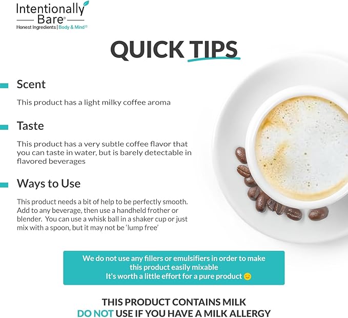 Intentionally Bare Colostrum and Collagen Powder - Colostrum Supplement with Biotin and Collagen Peptides - Colostrum Powder for Skin, Joint and Gut - Brewed Coffee Collagen Supplements 60 Servings