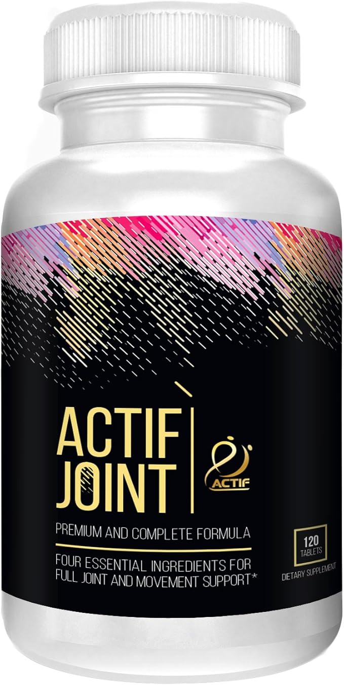 ACTIF Joint Supplement 4-in-1 Fast Relief Maximum Strength, Full Joint Support Formula, Non GMO, 120ct, Made in USA