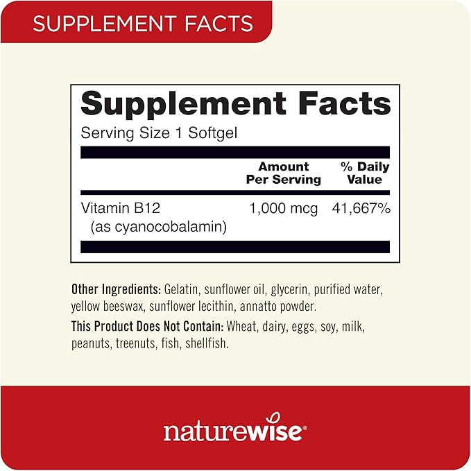 NatureWise Vitamin B12 1,000 mcg 150 Softgels & Vitamin D3 5000iu 360 Mini Softgels for Energy, Mental Clarity, Bone & Muscle Support