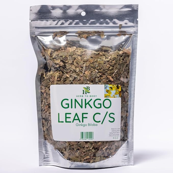 Ginkgo Leaf C/S | Cut & Sifted | Ginkgo Biloba | Wildcrafted | 4oz