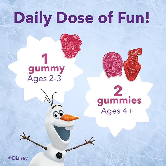 L'il Critters Frozen Daily Kids Multivitamin Gummies Assorted Berry Flavors for Ages 2+ Toddlers and Kids, Disney Multivitamin Gummies with 11 Essential Nutrients, 95-190 Day Supply, 190 Gummies