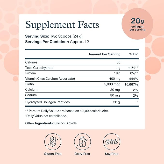 Youtheory Collagen Powder - Premium Collagen Supplement with Vitamin C & Biotin - Healthy Hair, Nails, Skin & Joints* - Hydrolyzed & Highly Absorbable - Dairy & Gluten Free - Unflavored - 10 oz