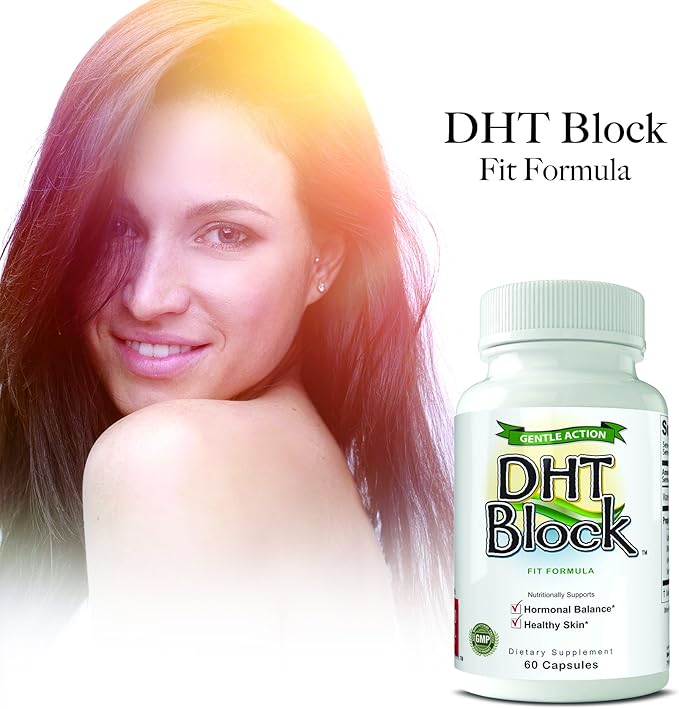 DHT Block (3 Pack - 180 Capsules Total) DHT Blocker Supplement for Skin, Acne, PCOS, Hair, and Hormonal Balance. DIM, Astragalus Root, Turmeric, Natural Ingredients. for Men and Women