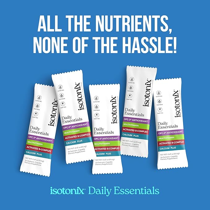 Isotonix Daily Essentials Packets – Antioxidant Supplements with OPC-3, Multivitamin, B-Complex & Calcium Plus – Gluten-Free, Non-GMO, Fast Absorption Vitamins for Energy, Immunity, and Bone Health