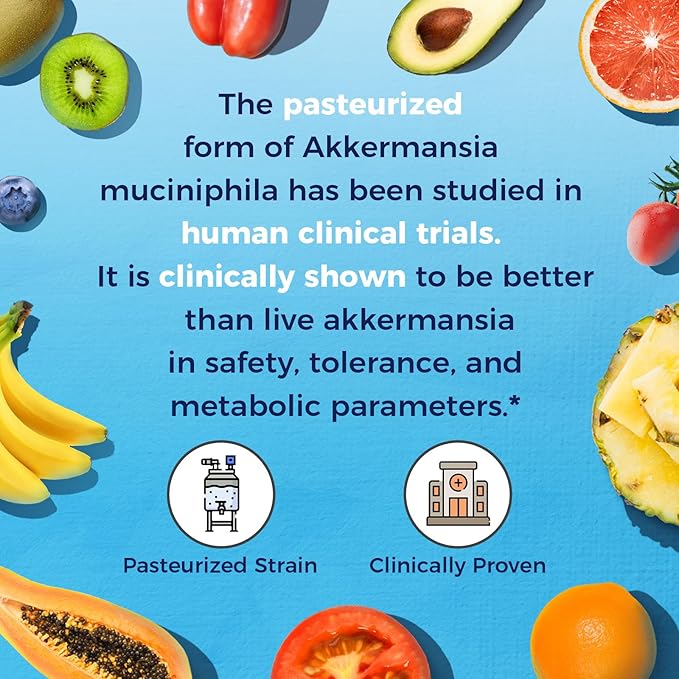 Vitalitown Akkermansia Probiotic GLP-1 with Chicory Inulin | 2 Billion TFU | Akkermansia Muciniphila Probiotics for Men & Women | Gut Health | Digestion | Non-GMO | 60 Veg Caps