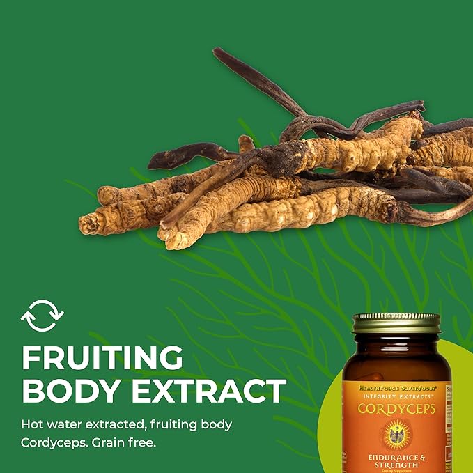 HealthForce SuperFoods Integrity Extracts Cordyceps – Capsules - 90 Vegan Capsules