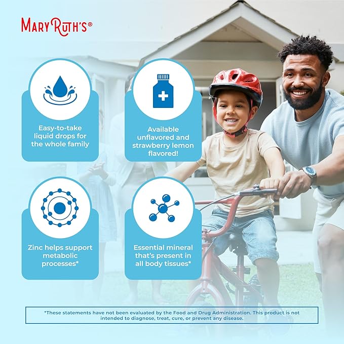 MaryRuth Organics Zinc Supplements for Immune Support | Ionic Zinc for Kids & Adults | Liquid Zinc Supplement | 40 Day Supply | Skin Care Supplement | Vegan | Gluten Free | Glycerin Based | 4 oz