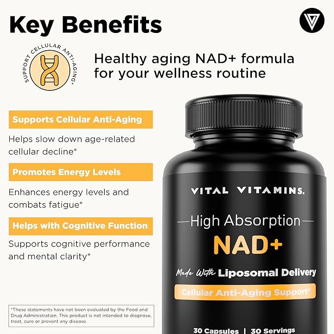 Vital Vitamins Resveratrol Capsules + NAD+ Supplement
