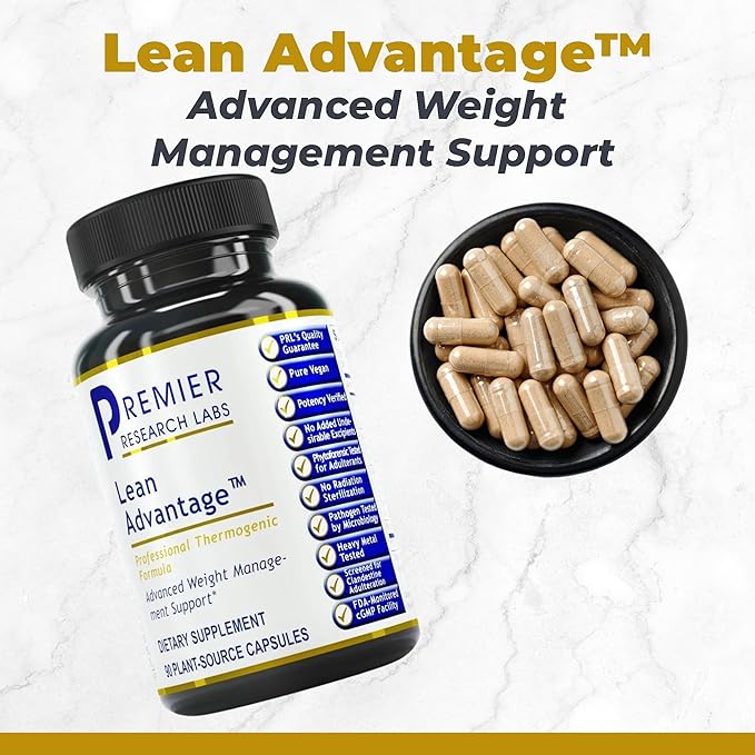 Premier Research Labs Lean Advantage: Green Coffee Bean Extract for Weight Loss, Green Coffee Extract, Coffee Pills, Appetite Suppressant for Women & Men, Weight Management Supplement - 90 Capsules