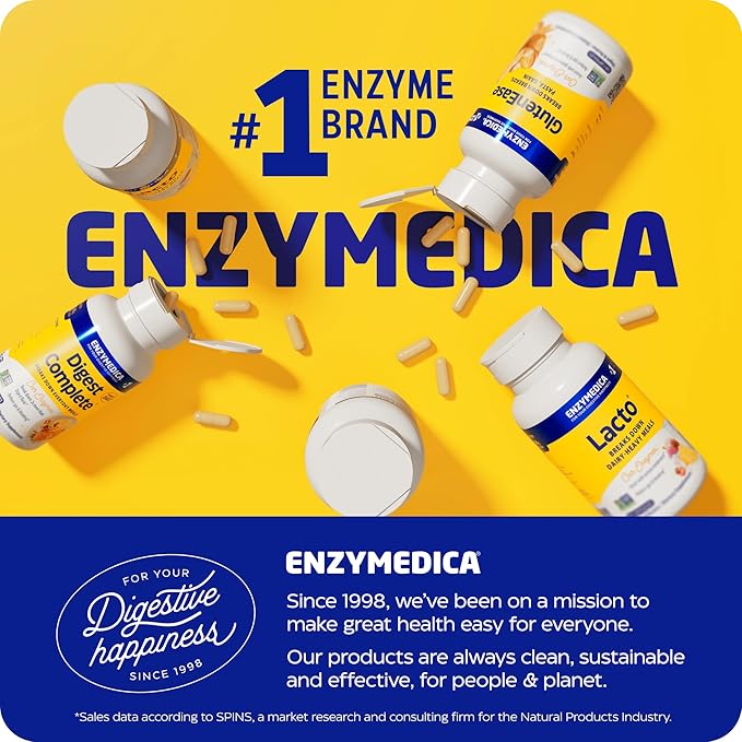 Enzymedica, Candidase, Digestive Enzymes for Gentle Cleansing Support, Gut Health & Digestion, 84 Count