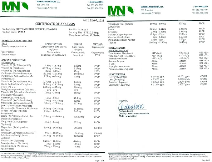 Collagen Peptides + Creatine Monohydrate + Psyllium Husk + Taurine + TMG + Hyaluronic Acid + MultiVitamin & Mineral (30 Servings, Mixed Berry)