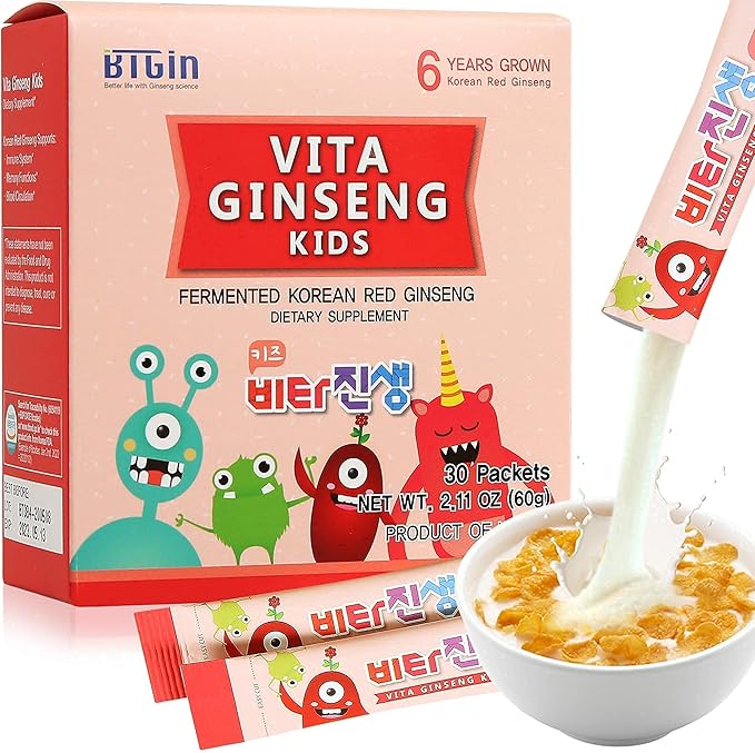 Saponin Hanppuri Immune and Stamina Boost + VITA Ginseng Kids Immune Support and Memory Function for Children Premium Bundle