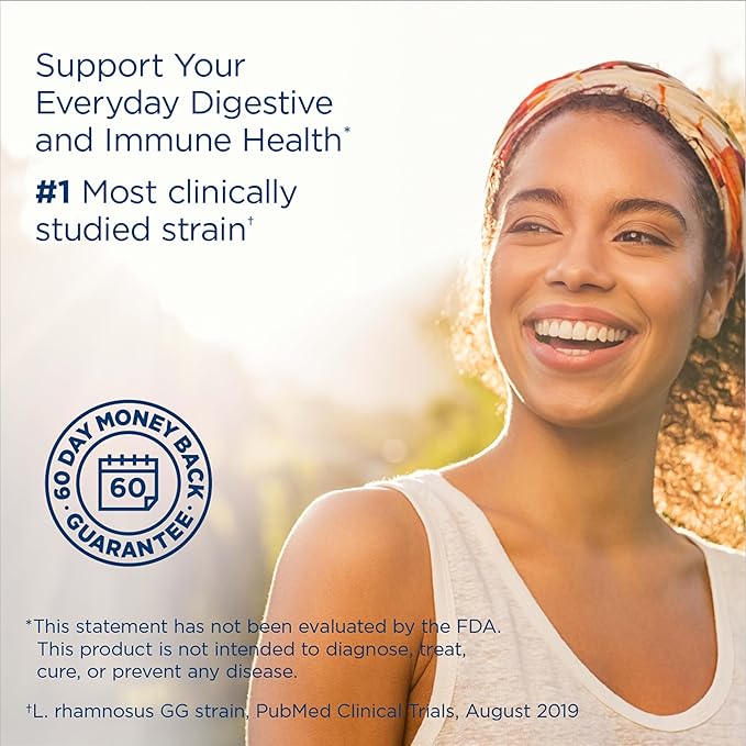 Renew Life Everyday Go-Pack Probiotic Capsules, Daily Supplement Supports Urinary, Digestive and Immune Health, L. Rhamnosus GG, Dairy, Soy and gluten-free, 15 Billion CFU, 60 Count