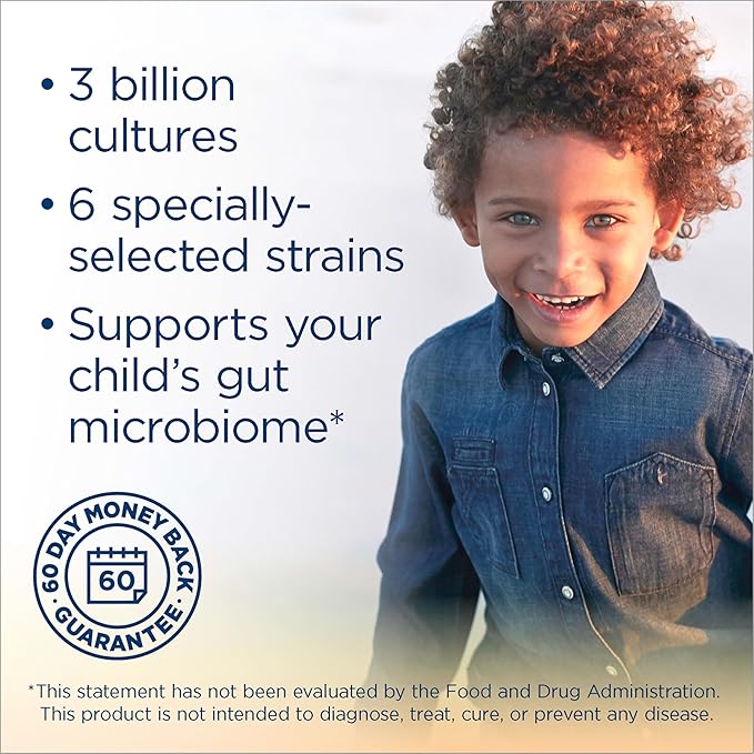 Renew Life Kids Probiotic Gummies, Supports Digestive & Immune Health, Prebiotics & Probiotics, Raspberry, 30 Gummies