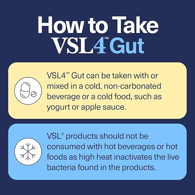 VSL4™ Gut Daily Probiotics for Gut Health - 30B CFUs, Multi-Strain Digestive Support for Women & Men, Promotes Gut Balance & Regularity, Potent, Shelf-Stable Probiotic Supplement, 30 Capsules