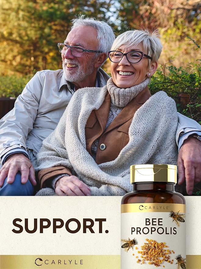 Carlyle Bee Propolis Capsules 600mg | 150 Count | Extract Supplement | Non-GMO, Gluten Free