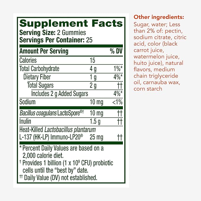 Align Probiotic, 3-in-1 Biotic Gummies, Prebiotic + Probiotic + Postbiotic, #1 Doctor Recommended Probiotic Brand‡, Helps Relieve Occasional Bloating*, BlackBerry Flavor, 50 Gummies