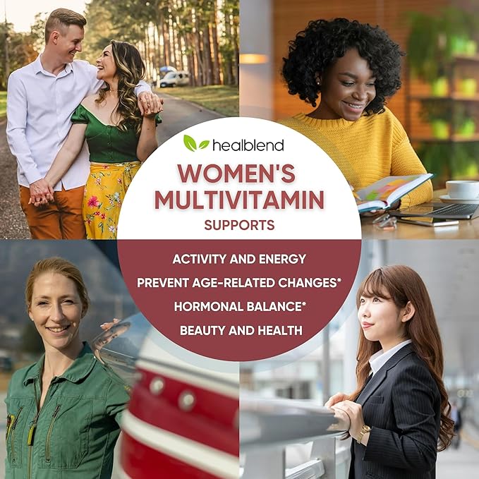 Women's Multivitamin with Biotin (Without Iron) - 20 Essential Vitamins and Minerals, Supports General Health, Energy & Immunity - 60 Capsules (2)