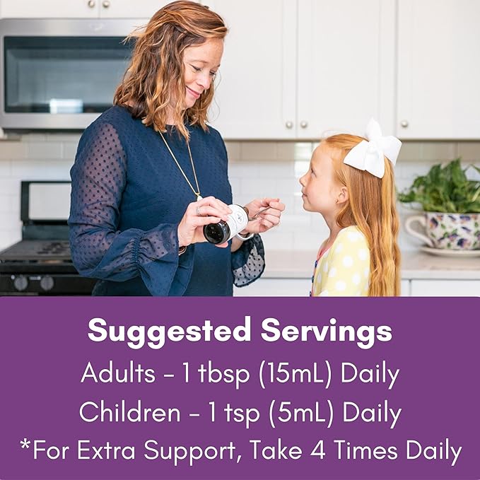 Elderberry Syrup by Elderlane - Elderberry Shots - Immune Support Supplement for Kids & Adults - Immune Boosters - Natural Immunity Booster - Made with Honey & Elderberries - Gluten-Free - 8.5 Fl Oz