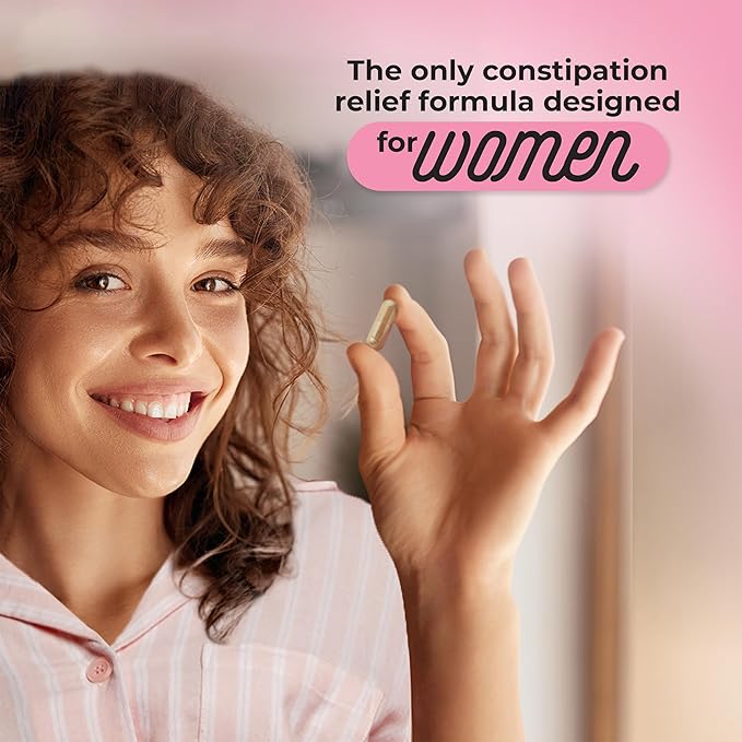 DigestLive Women's Constipation Relief Laxative for Postpartum, 30 Capsules,100% Herbal Stool Softener- Female Gentle Natural Colon Cleanse Detox, Bloating & Gas, Fast-Acting, Vegan, Gluten & GMO-Free