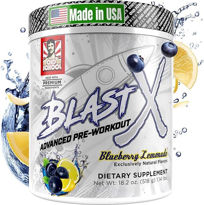 Blast X Advanced Pre Workout Powder, Intense Energy Booster Preworkout for Men & Women, Natural Caffeine + ZumXR®, Beta Alanine, Citrafuze™, L-Citrulline & Taurine for Strength, Focus & Endurance