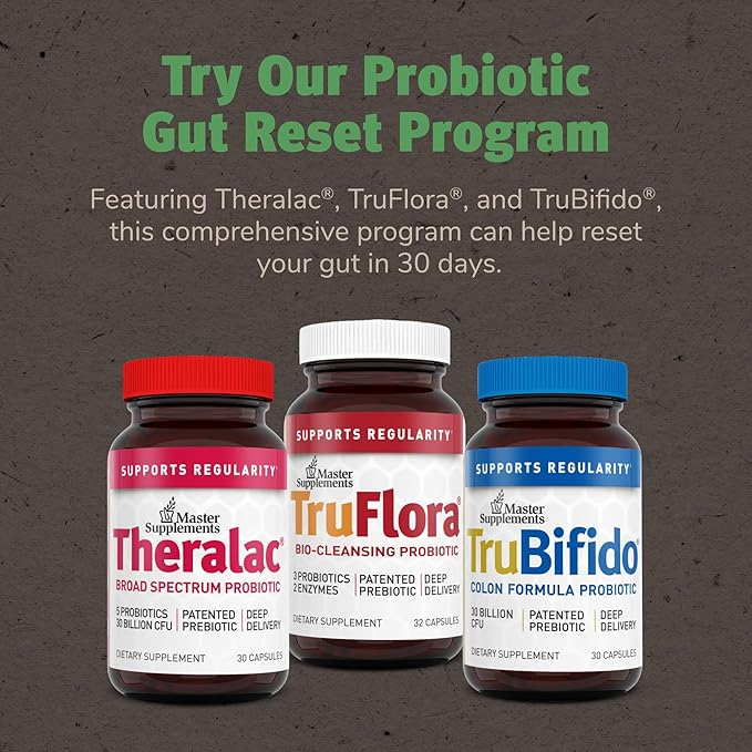 Master Supplements TruBifido - 30 Capsules, Pack of 2 - Powerful Probiotic for Colon Health & Energy - Immune Booster, Supports Regularity - Gluten Free - 60 Total Servings