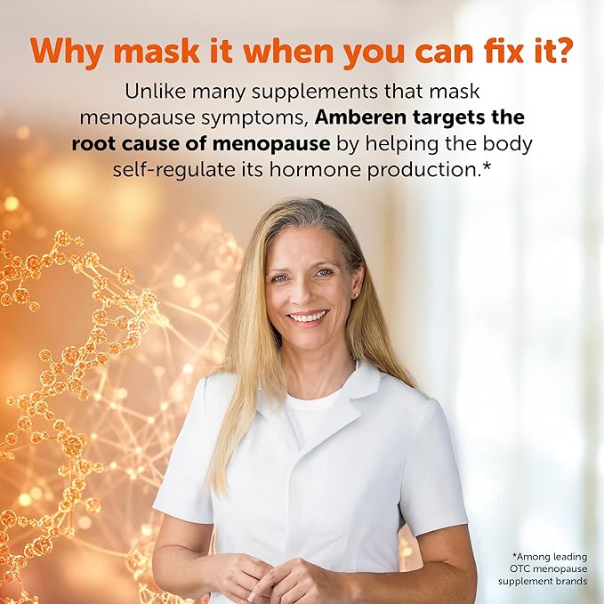 Amberen: Safe Multi-Symptom Menopause Relief. Clinically Shown to Relieve 12 Menopause Symptoms: Hot Flashes, Night Sweats, Mood Swings, Low Energy and More, 3 Month Supply