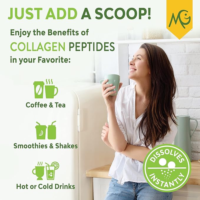 MariGold Grass-fed Collagen Peptides Protein - Horchata 1LB - 100% Pure, Type I & III Hydrolyzed Bovine Collagen, Non-GMO, Hormone Free, Dairy Free, Keto-Friendly, Healthy Joints and Skin