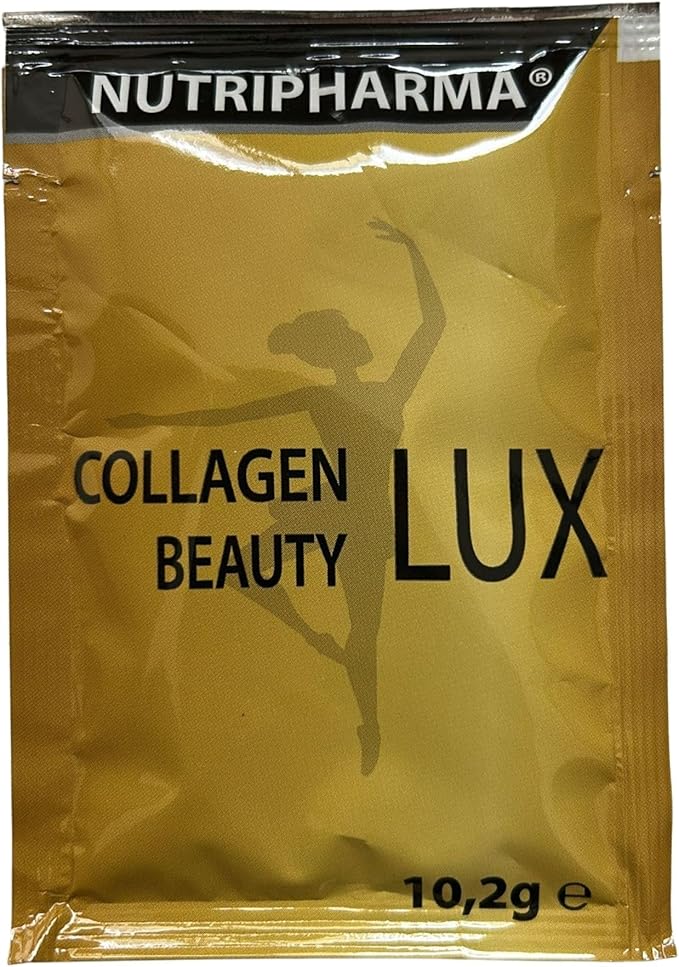 Collagen Beauty Lux, Hydrolyzed Collagen Peptides Powder for Women & Men, Promotes Hair, Nail, Skin,Unflavored Collagen Powder with Hyaluronic Acid and Vitamin C, 1 Serving, 0,36 oz
