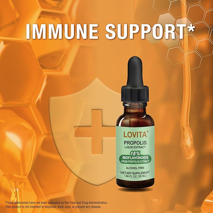 Bee Propolis 500 mg Liquid Extract | 5:1 Propolis Extract | Alcohol Free | Immune Support |1 Fl Oz (Pack of 3)