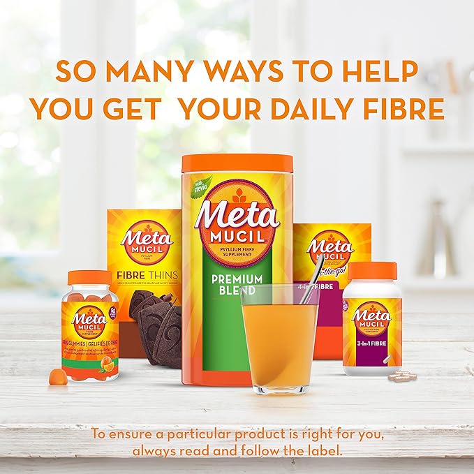Metamucil Smooth Texture Fibre, Unflavoured - Sugar Free, 660g,Powder,14256 units