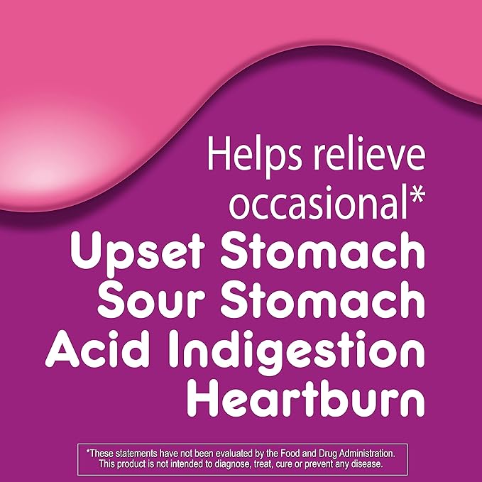 Pepto Kids Gummies, Helps Relieve Occasional Upset Stomach, Acid Indigestion, Sour Stomach and Heartburn, 24 Gummies