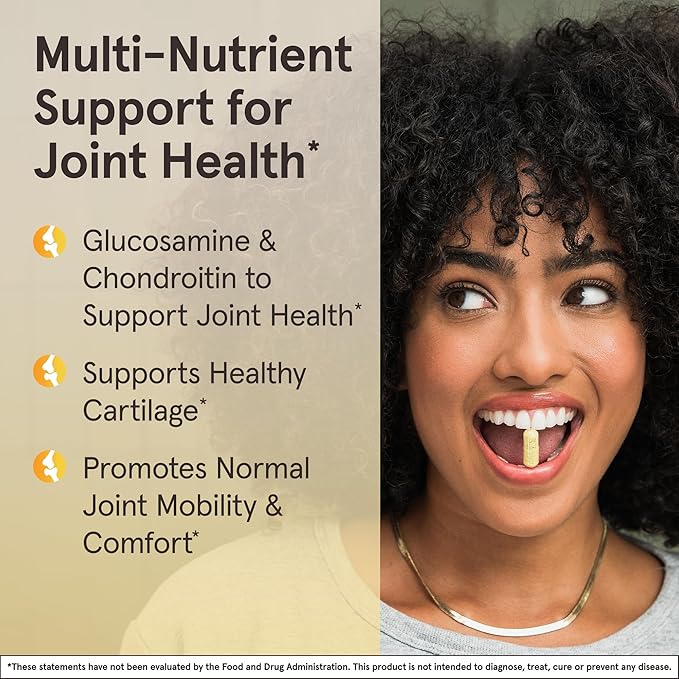 Jarrow Formulas Glucosamine + Chondroitin + MSM Capsules, Joint Support Supplement with Vitamin C and Manganese, 240 Capsules, 60 Day Supply, Pack of 12