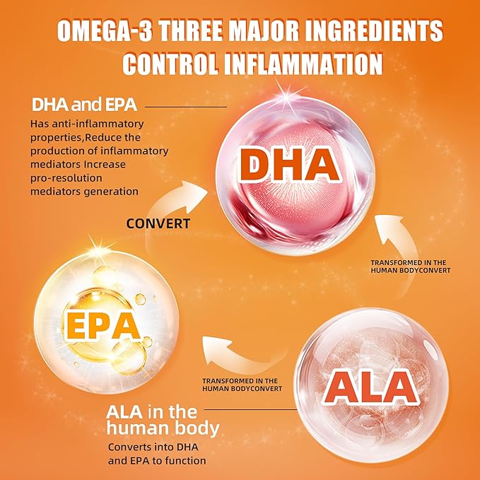 Omega-3 Fish Oil Supplements: Pure 1000mg Omega-3 Gummies Support Heart Joint Eye Brain Immune Health 60 Gummies 30 Day Supply