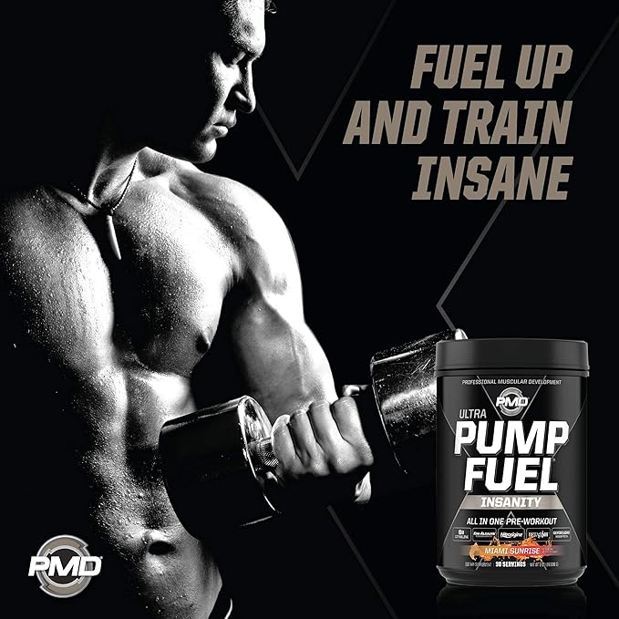 PMD Sports PMD Sports Ultra Pump Fuel Insanity - Pre Workout - Miami Sunrise (30 Servings) & PMD Sports Omega Cuts Elite Thermogenic Fat Burner (90 Softgels)